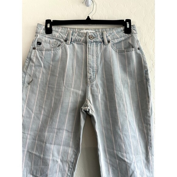 Kancan Woman's Skinny Jeans Striped Size 9/28 Light Wash modern minimal - Picture 14 of 16